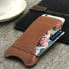 iPhone SE-1st Gen, 5 Wallet Case in Tan Napa Leather | Screen Cleaning Sanitizing Lining.