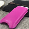 Apple iPhone 12 Pro Max Sleeve Case in Pink Leather | Screen Cleaning Sanitizing Lining