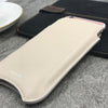 iPhone 8 Plus / 7 Plus Pouch Case in White Napa Leather | Screen Cleaning Sanitizing lining | smart window