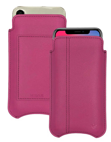 iPhone 13 / 13 Pro Samba Red Leather Wallet Case with NueVue Patented Antimicrobial, Germ Fighting and Screen Cleaning Technology