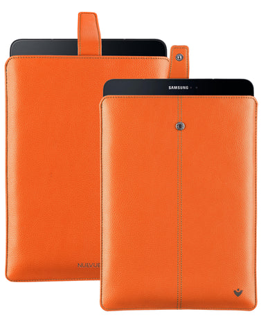 Samsung Galaxy Tab S2 Sleeve Case in Flame Orange Faux Leather