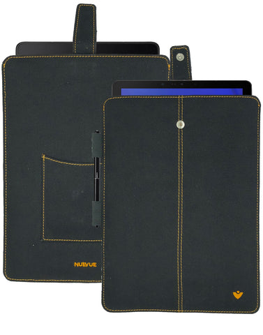 Samsung Galaxy Tab A Sleeve Case in Black Cotton Twill
