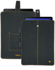 Samsung Galaxy Tab S4 Sleeve Case in Black Cotton Twill | Screen Cleaning and Sanitizing Lining.