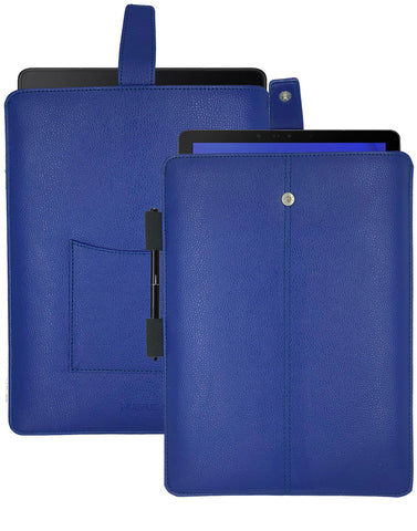 Samsung Galaxy Tab S Sleeve Case in French Blue Faux Leather