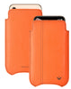 NueVue iPhone 11 Pro Max and iPhone Xs Max Case Faux Leather  | Flame Orange | Sanitizing Screen Cleaning Case