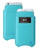 NueVue iPhone 11 Pro Max and iPhone Xs Max Wallet Case Faux Leather | Teal Blue | Sanitizing Screen Cleaning