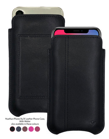 iPhone 12 and iPhone 12 Pro Sleeve Wallet Case | Screen Cleaning and Sanitizing Lining | Genuine USA Cowhide Leather.