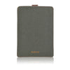 iPad mini Sleeve Case in Green Cotton Twill | Screen Cleaning Sanitizing Lining.